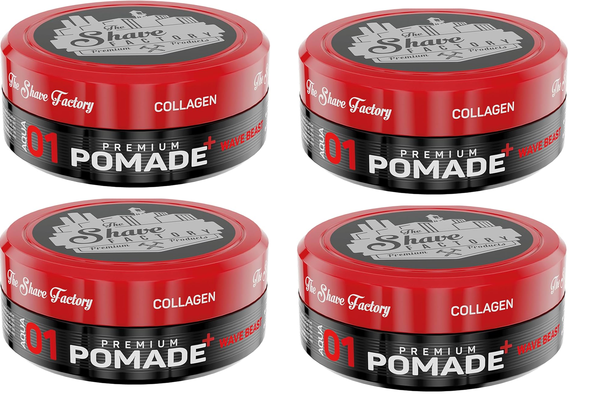 The Shave Factory hair pomade 01 with collagen 150ml x 4 Pcs