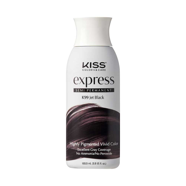 Kiss: Express Semi Permanent Hair Color - Jet Black K99-Jet Black