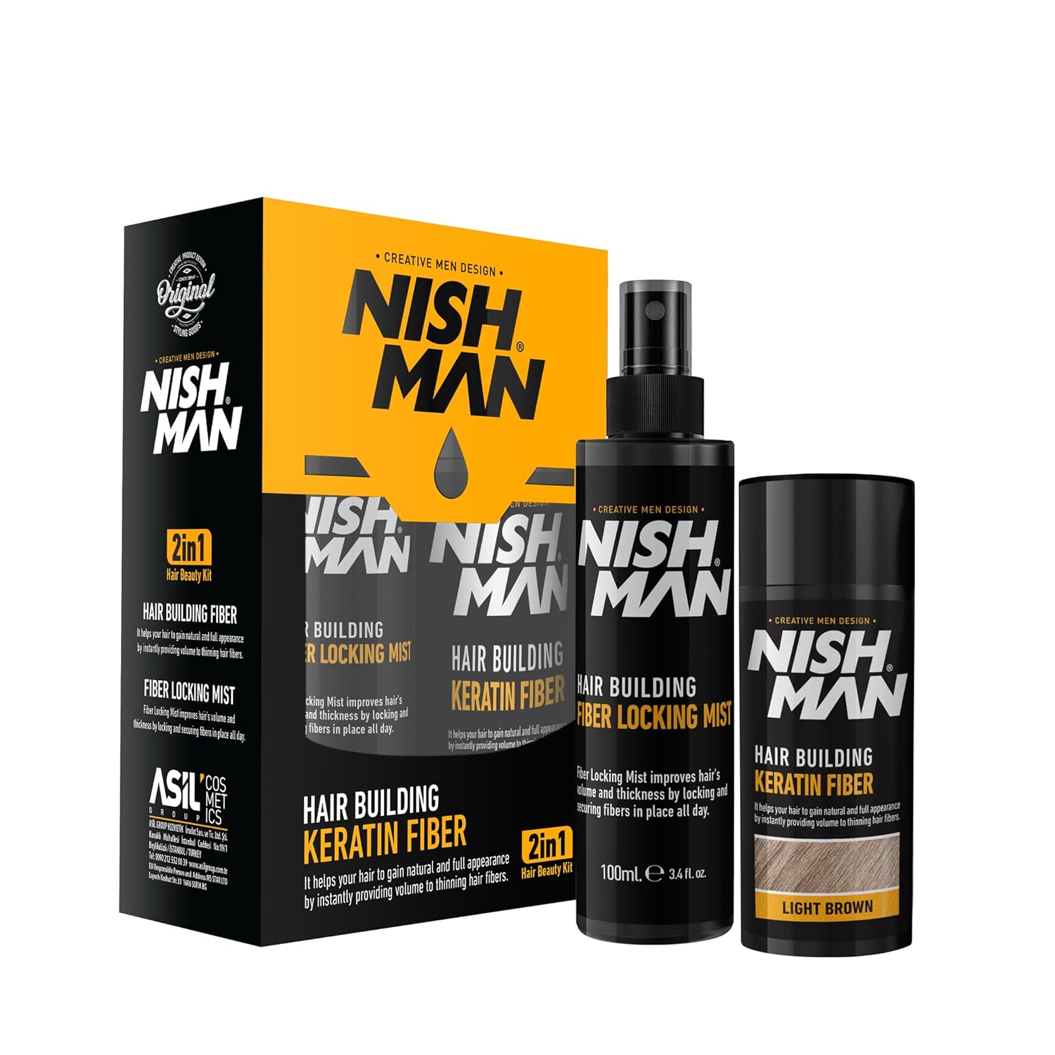 Nishman Hair Building Keratin Fiber Black
