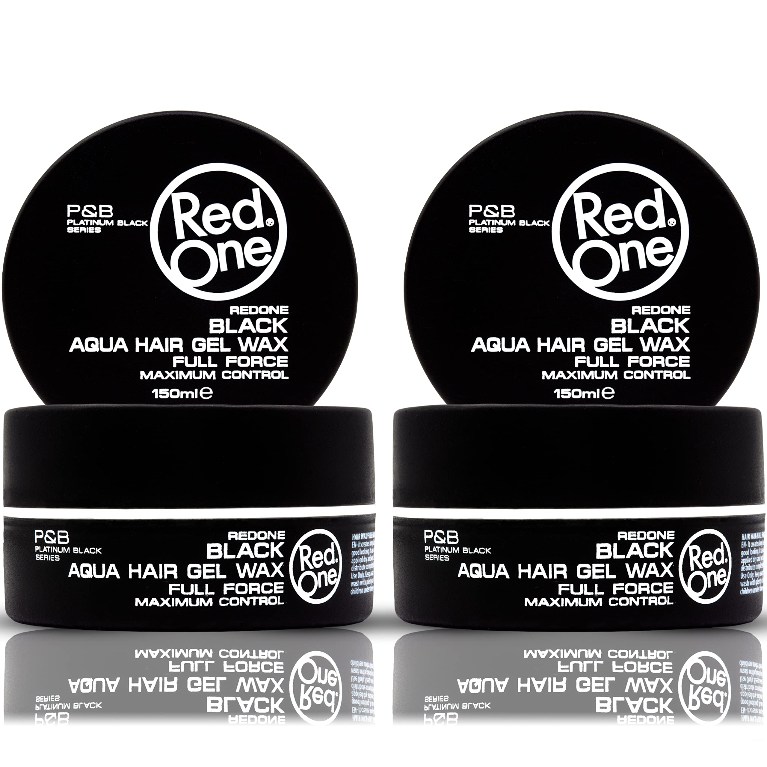 Redone Aqua Hair Gel Wax Full Force Black 150ml x 2 Pieces