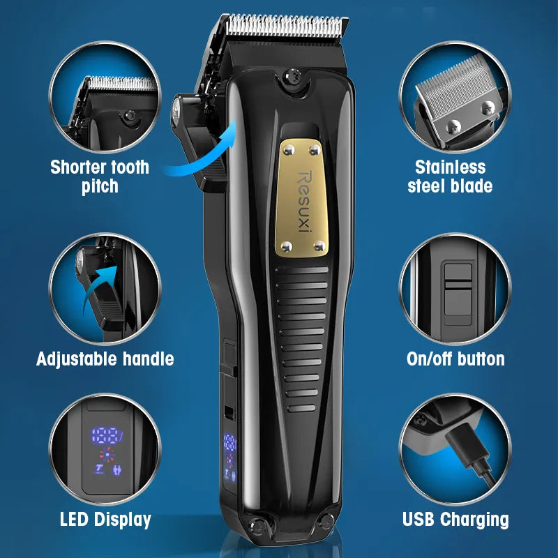 Resuxi Rechargeable Hair Clipper with LED Display