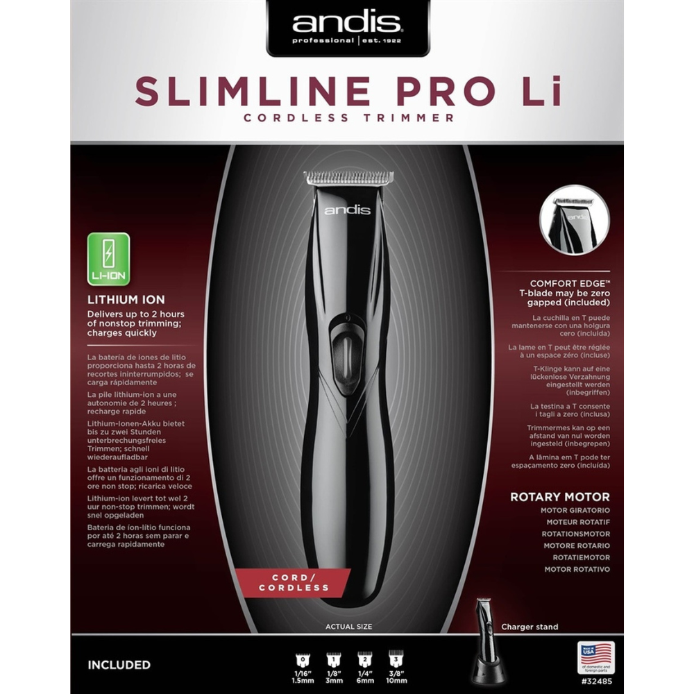 Andis Slimline Pro Li Cord/Cordless D8 Trimmer Black