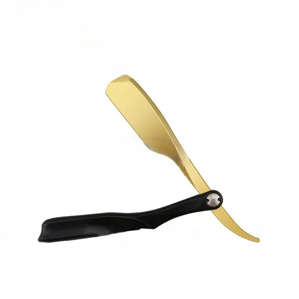 Professional Barbers Gold Steel Razor Blade Holder Straight/Cutthroat Razor