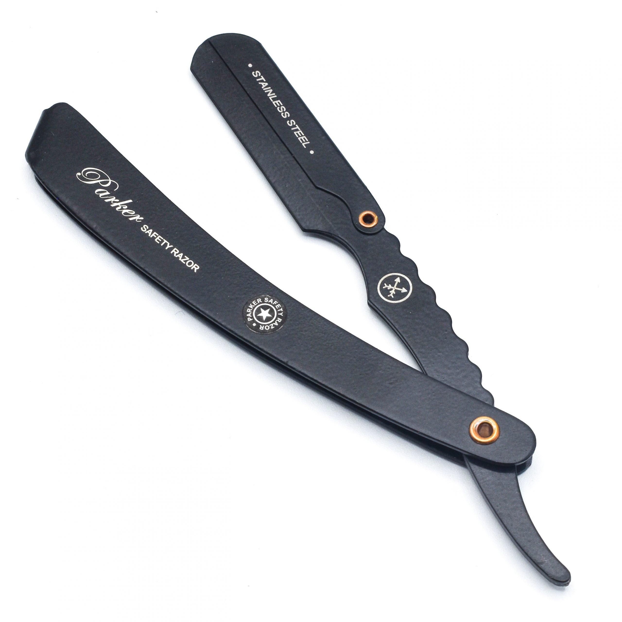 Parker Matte Black Professional Barber Razor - Srxblk