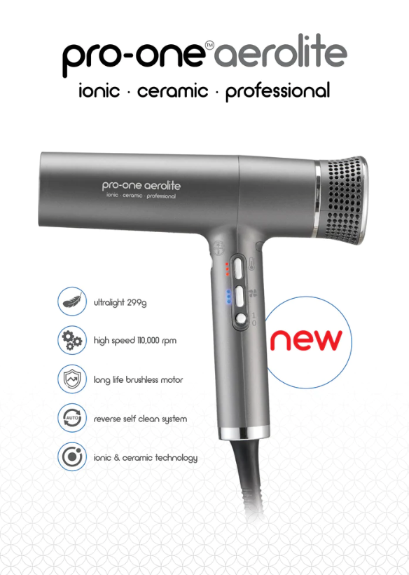Pro-One Aerolite Hairdryer - Titanium