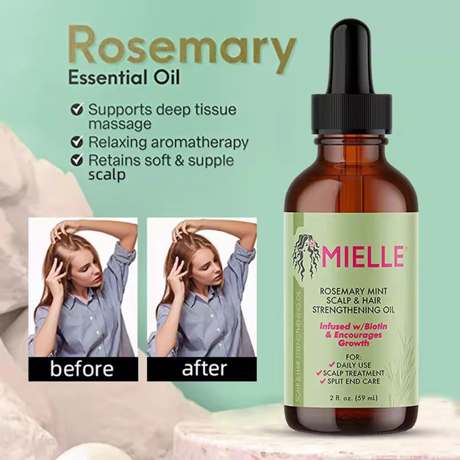 Mielle Rosemary Mint Scalp & Hair Strengthening Oil