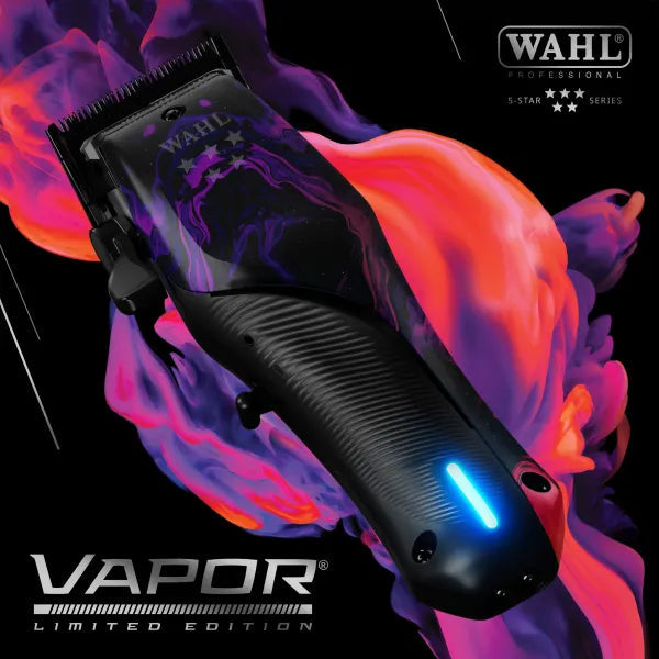 Wahl Professional 5 Star Vapor LE Cordless Clipper w Cape Pack and Dark Vanquish Dryer COMBO