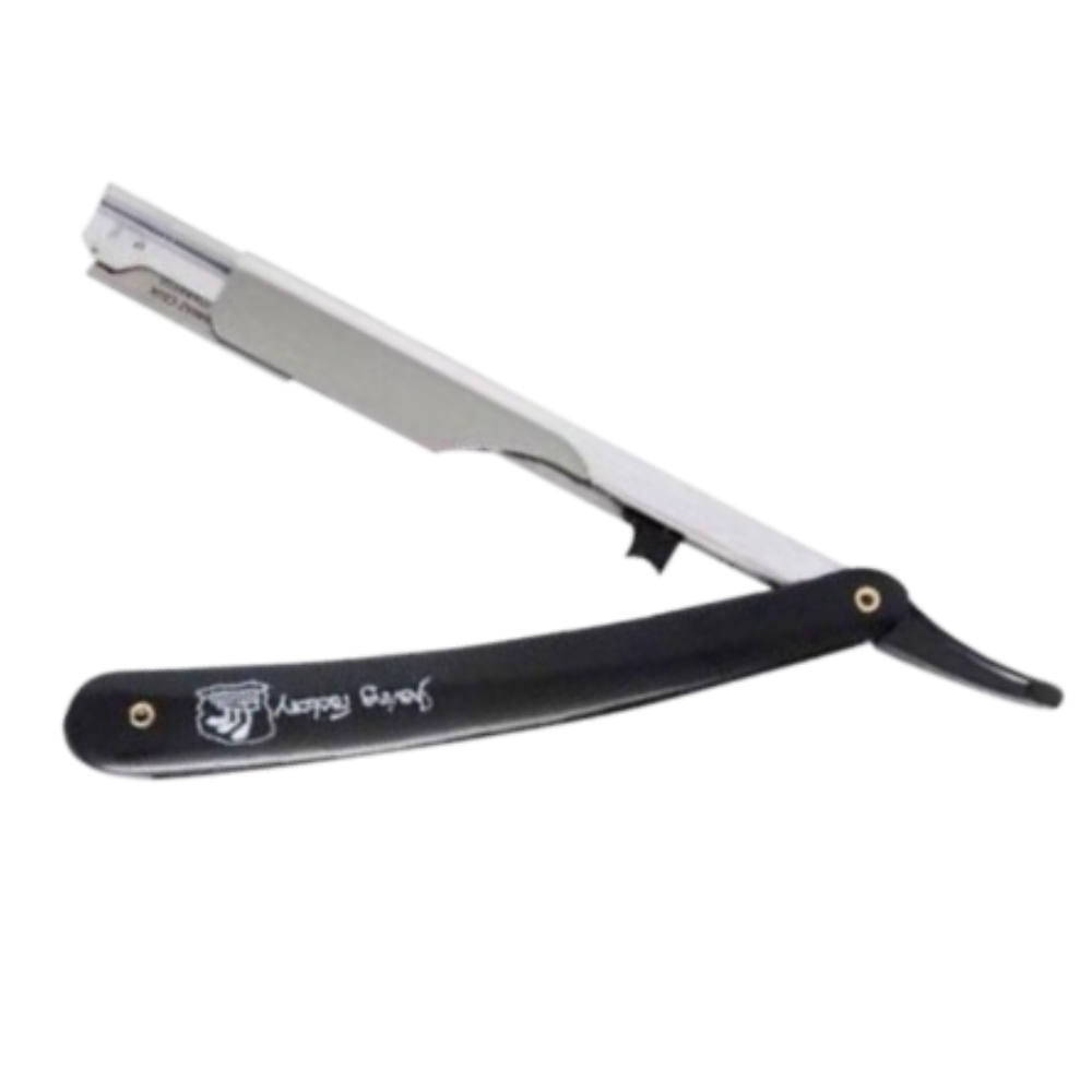 The Shave Factory Barbers Sliding Straight Razor with 5 Derby Blades