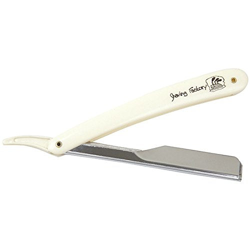 Shaving Factory Professional Straight Razor (Barber Razor) Faux Ivory Handle