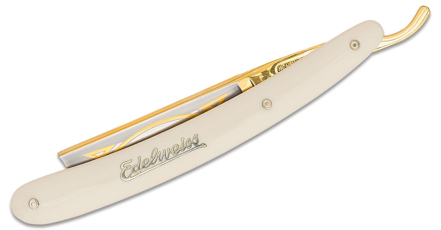 Dovo Boker Special Edition Edelweiss 24K Gold Straight Razor 5/8" 140320