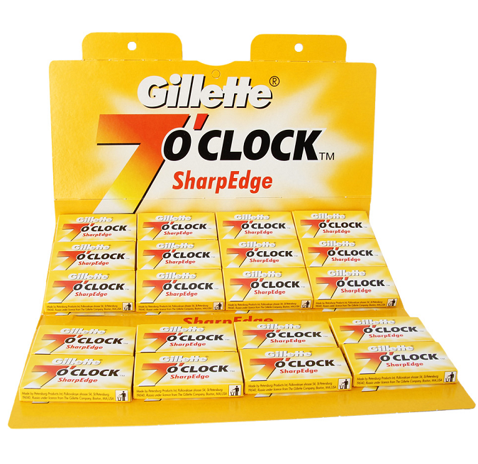 Gillette 7 o'Clock Sharp Edge Double Edge Razor Blades - 100 Blades