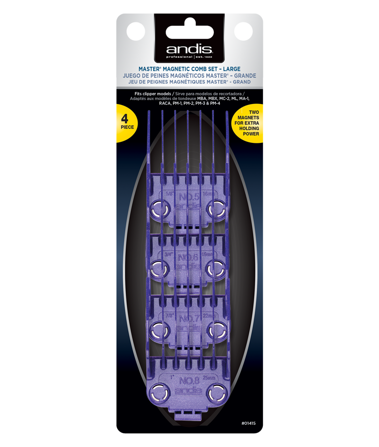 Andis Magnetic Attachment Comb Set (#5, #6, #7, #8) 4PCS