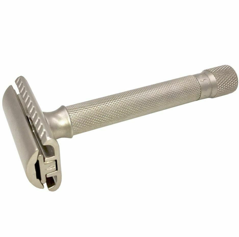 PARKER VAR - SC ADJUSTABLE SAFETY RAZOR - SATIN CHROME - 10 FREE BLADES