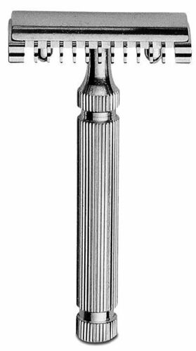 Fatip Piccolo Double Edge DE Open Comb Safety Razor - Chrome