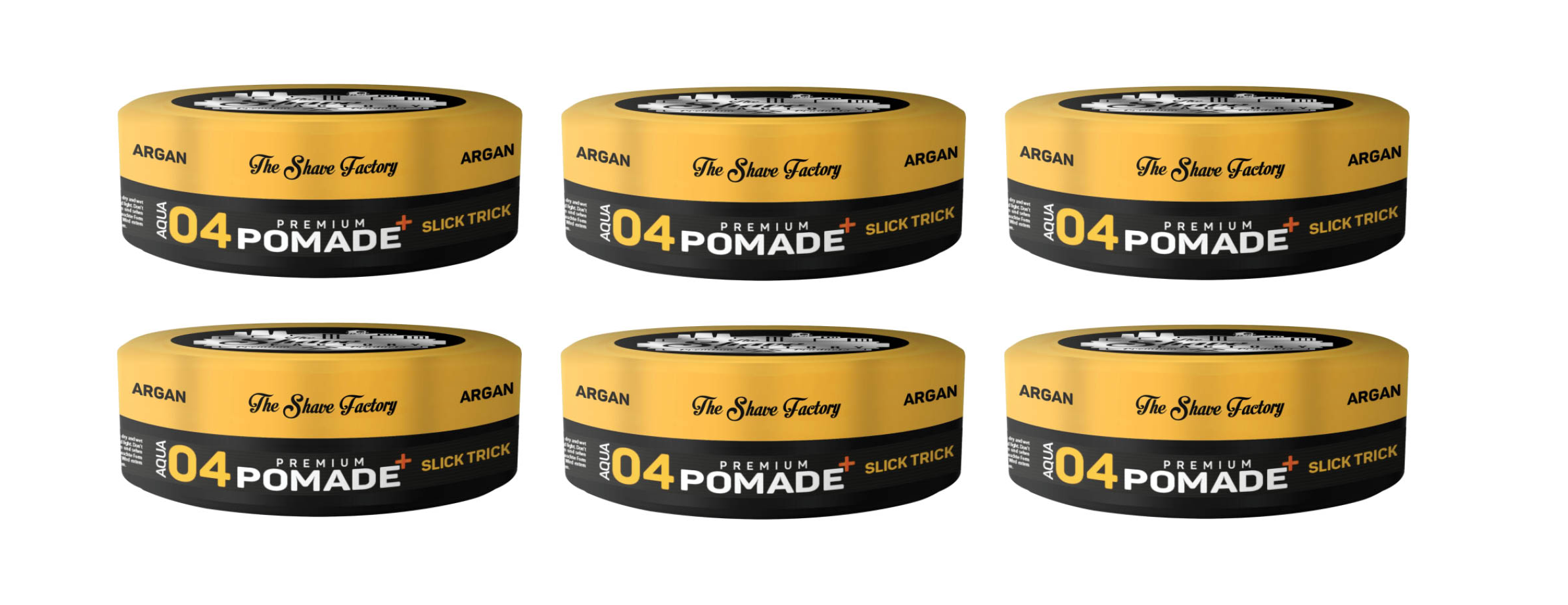 The Shave Factory hair pomade 04 with argan oil 150ml x6 Pcs