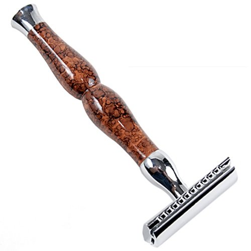 Marketplac Rip Razor Parker 45R - 3 Piece Safety Razor - Brown Marble – Shaving Market