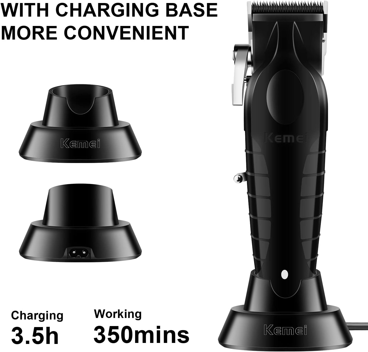 Kemei 2296 Professional Hair Clipper for Men T Blade Barber Clippers