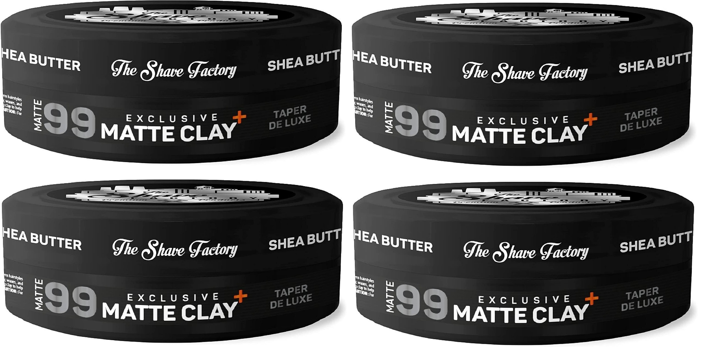The Shave Factory hair pomade clay matte 99 with shea butter 150ml x4 Pcs