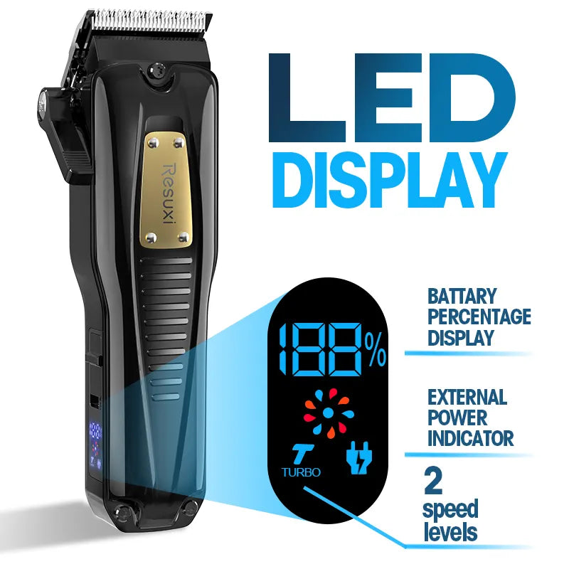 Resuxi Rechargeable Hair Clipper with LED Display