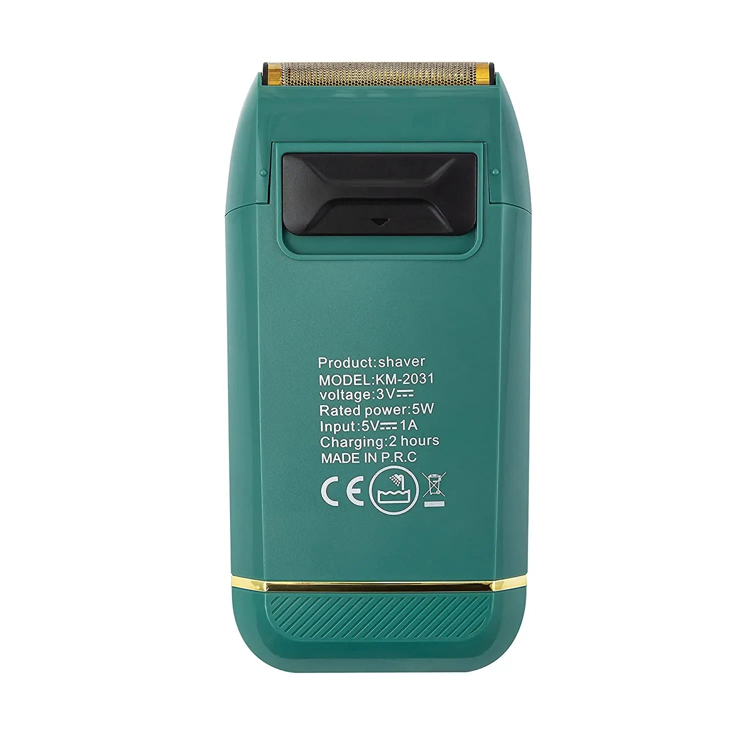 Kemei Professional Green Electric Razor Bald Head Foil Shaver Cordless Rechargeable Close Shaving Precision Cutting Waterproof