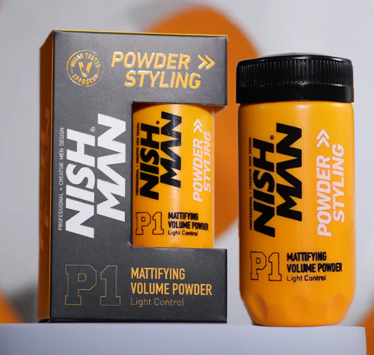 Nish Man Mattifying Hair Volumising Powder P1 (Regular Hold) 20g