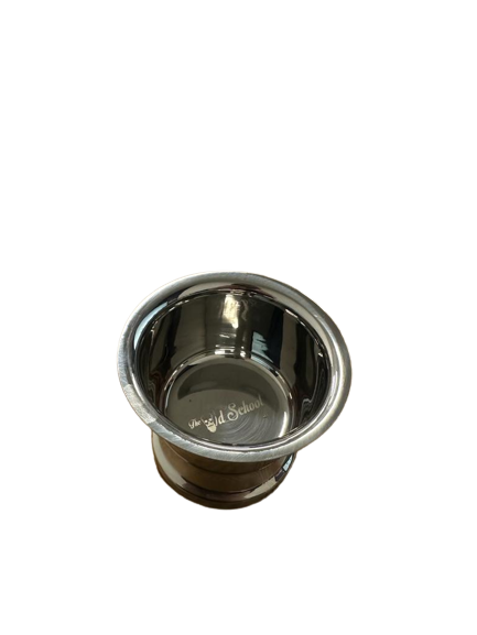 Oldschool Stainless Steel Metal Shaving Shave Brush Mug Bowl Cup