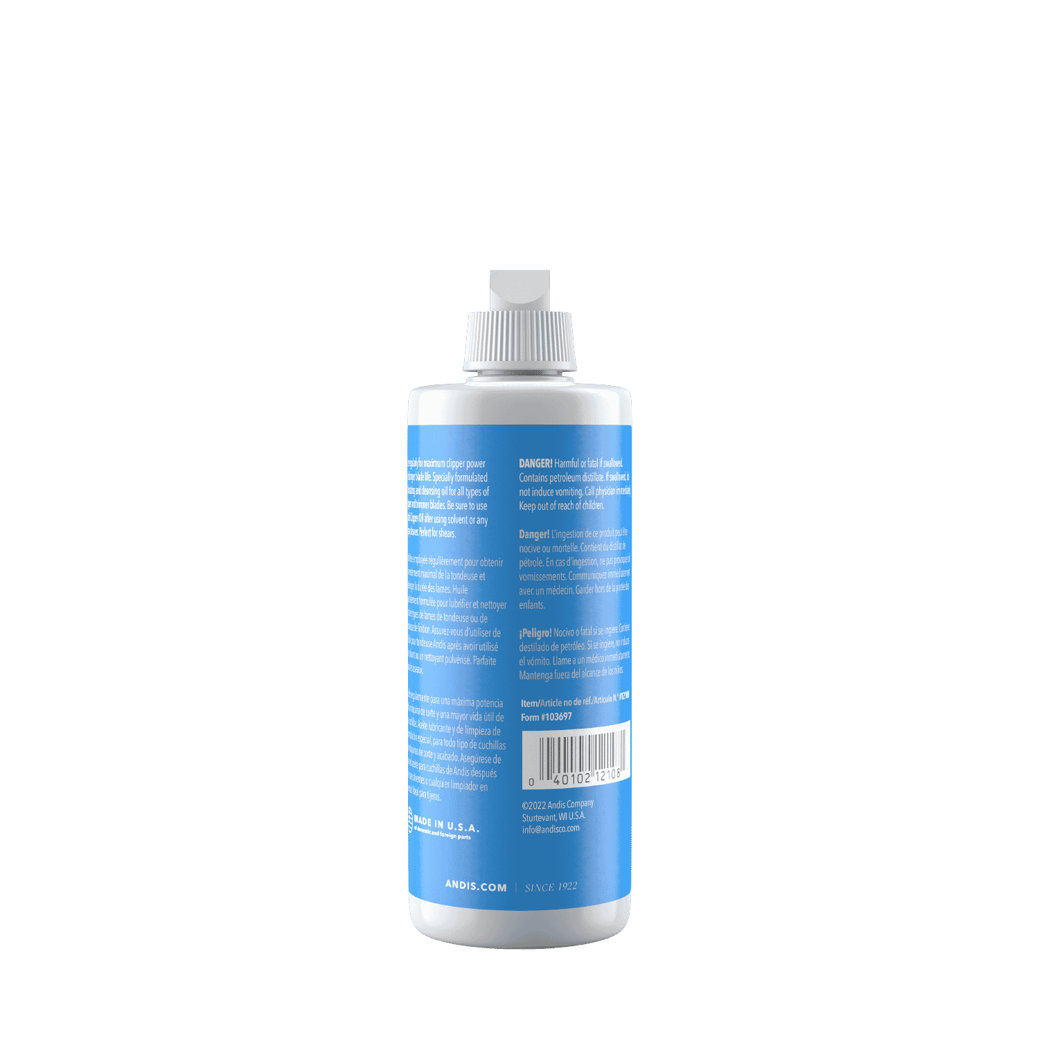 Andis Clipper Oil - 118ml | Maintenance Oil for clippers trimmers