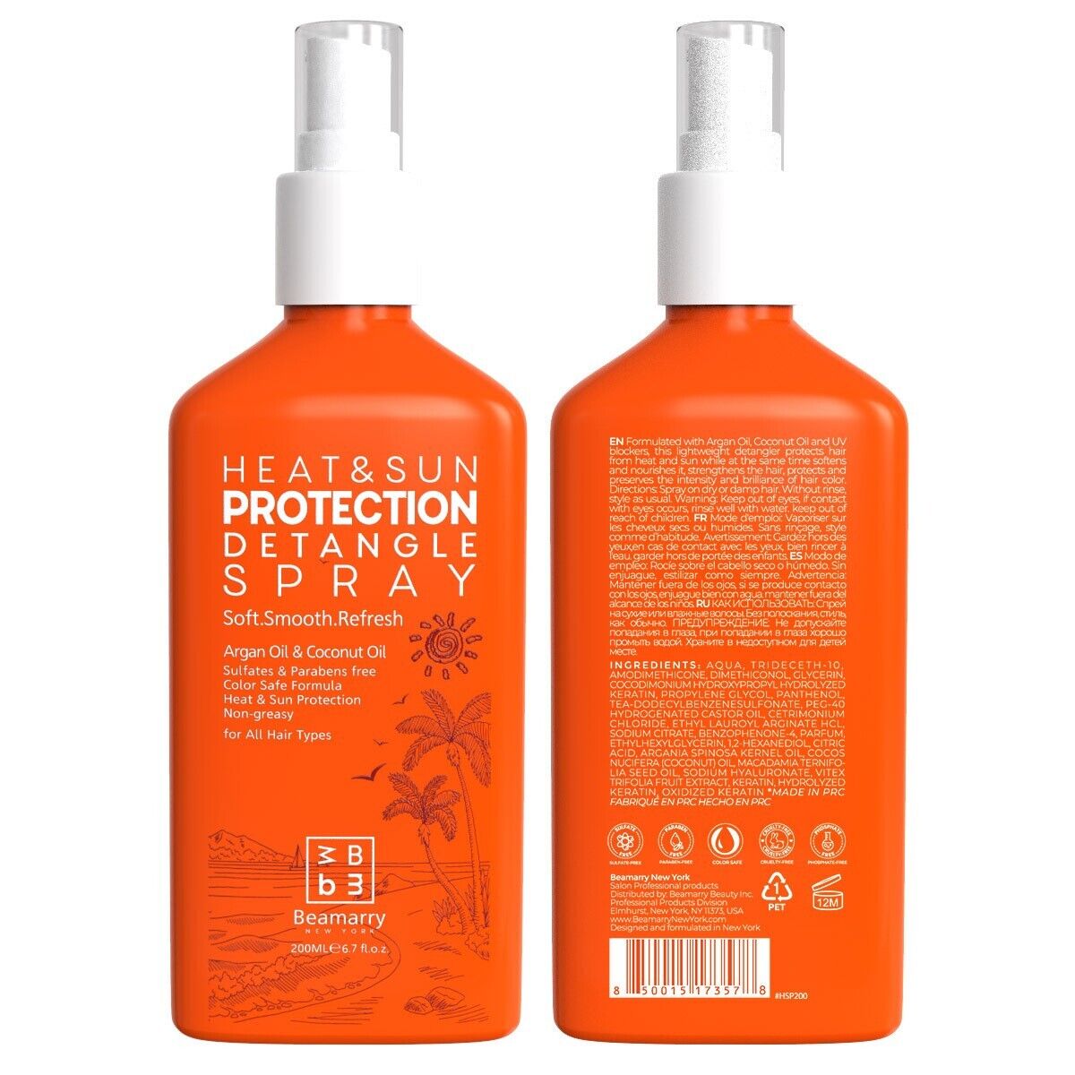 Beamarry Heat & Sun Protection Detangle Spray 200ml