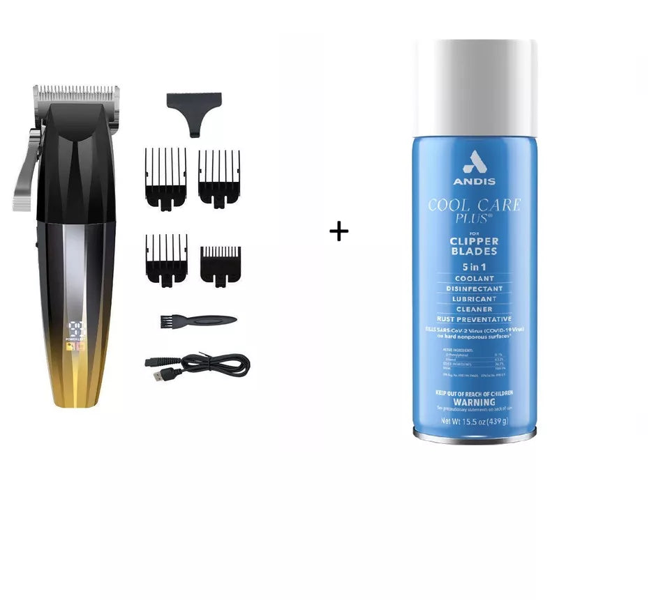 The Old School Professional Hair Clipper - USB Charge And ANDIS Cool Care - 439g
