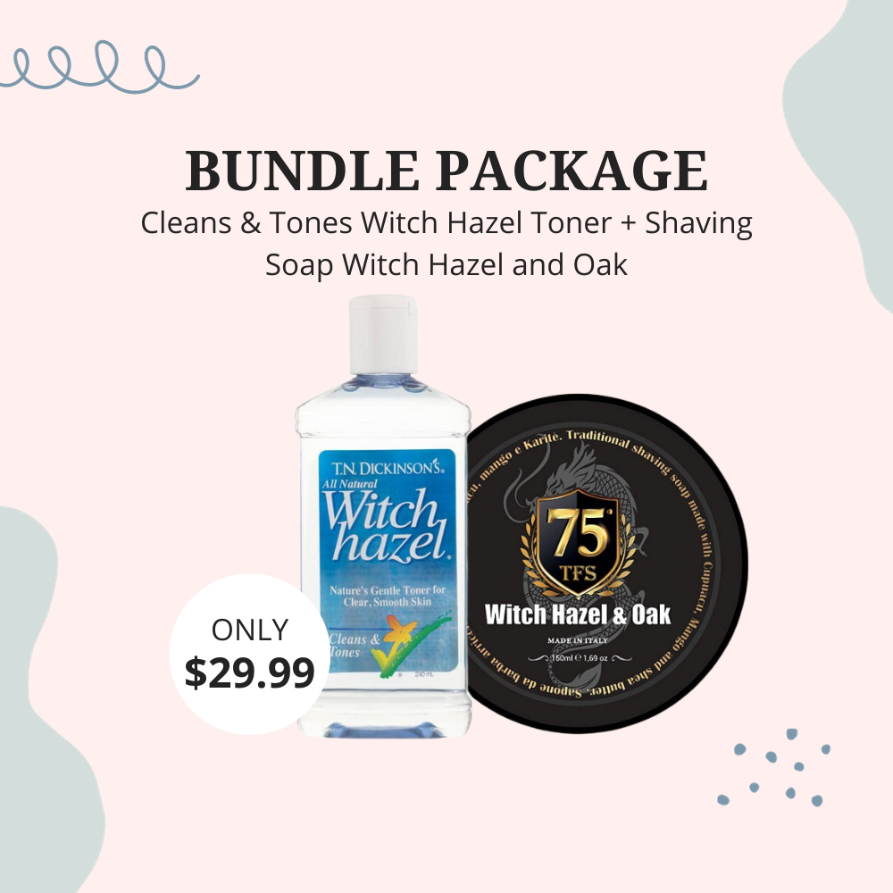 T.N Dickinson's Cleans & Tones Witch Hazel Toner + Shaving Soap