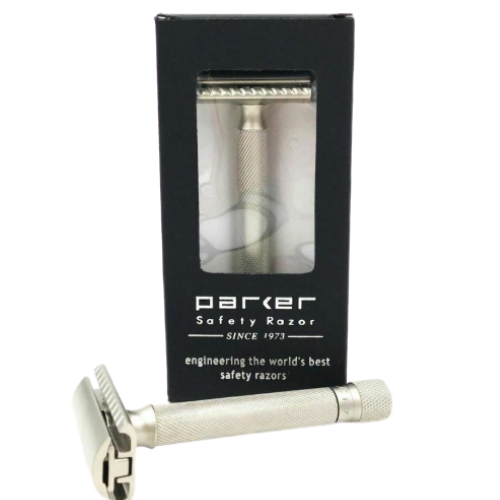PARKER VAR - SC ADJUSTABLE SAFETY RAZOR - SATIN CHROME - 10 FREE BLADES