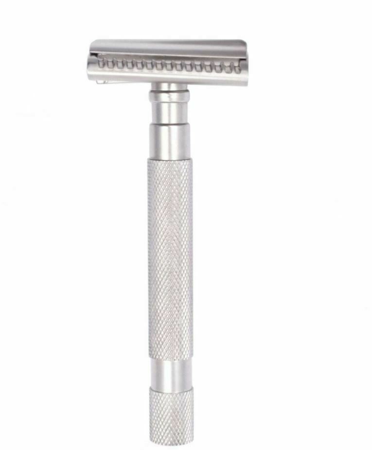 Parker 55SL - SC Safety Razor Semi- Slant Matte Chrome + 5 Parker Blade