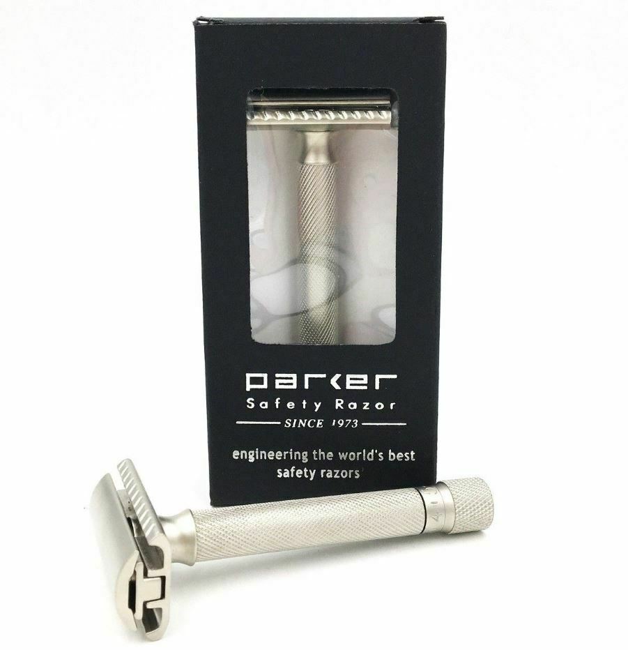 PARKER VAR - SC ADJUSTABLE SAFETY RAZOR - SATIN CHROME - 10 FREE BLADES