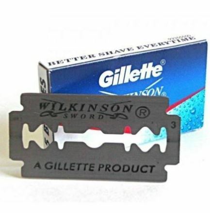 Gillette Wilkinson Sword Stainless Steel Double Edge Safety Razor Blades - 25 Pcs